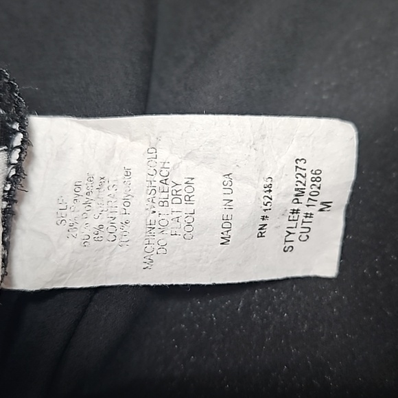 Papermoon Tank Top Gray and White Stripe with Pocket and Sheer Black Back Size M - Picture 10 of 15